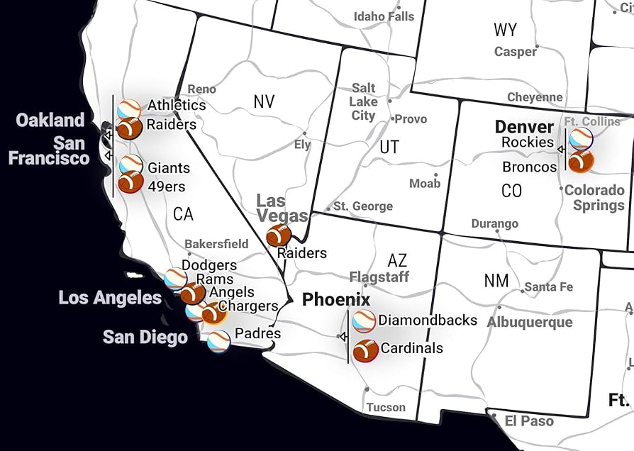 Amazon.com: Framed Push Pin Map: Baseball Stadium & Football